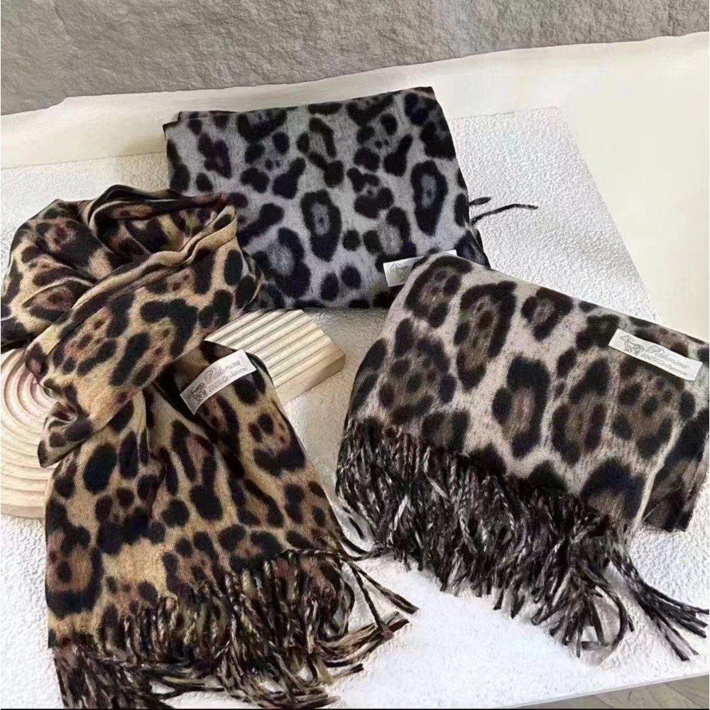 Cashmere Throw Blanket - Bufanda de leopardo de diseño de
