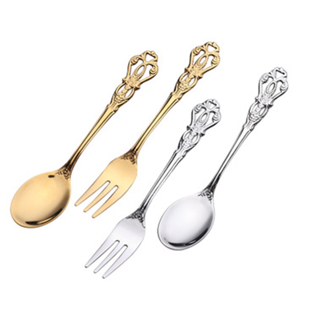 Gold Cutlery Flatware - Juego de cubiertos de lujo de