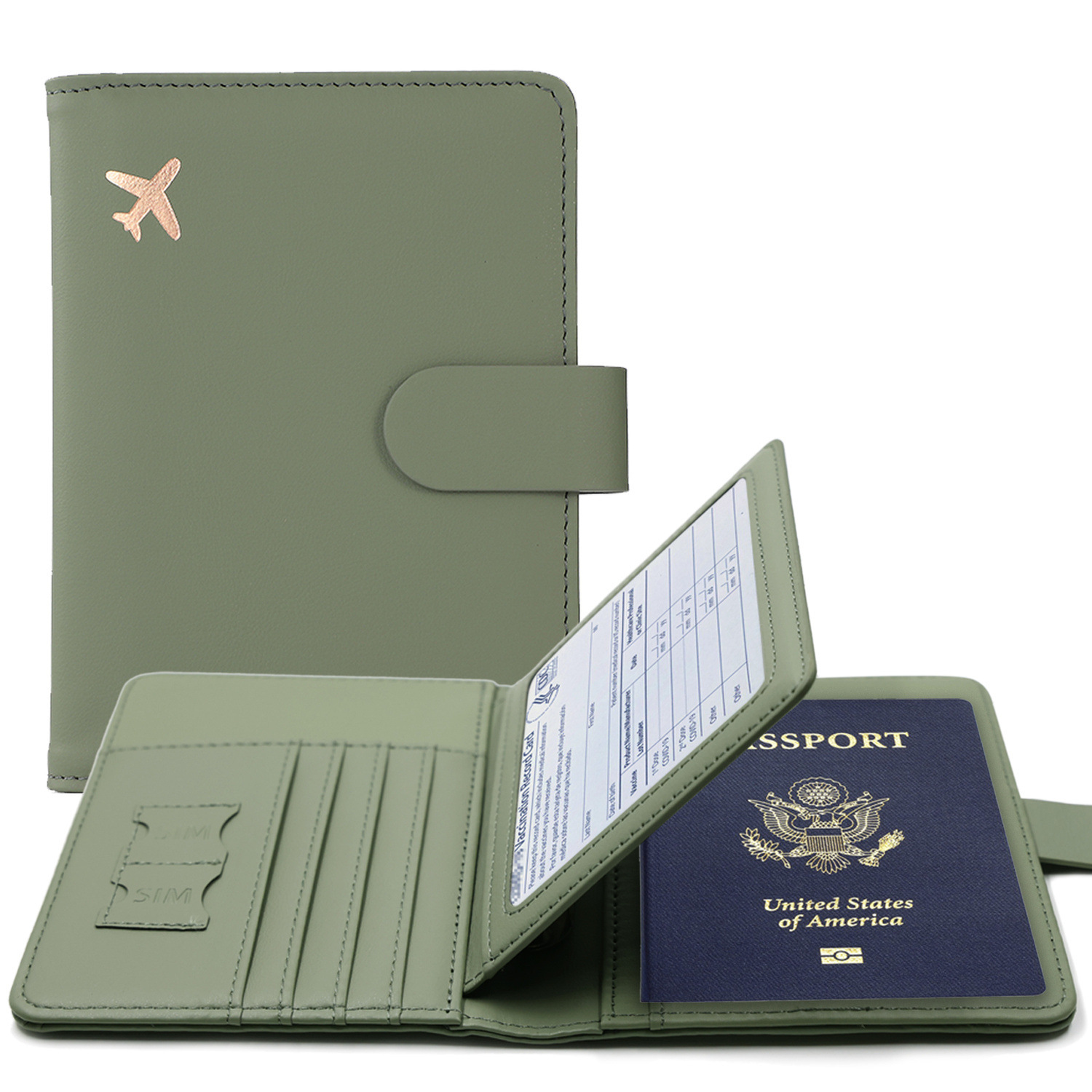 Leather Passport Cover - Funda para pasaporte RFID, funda para