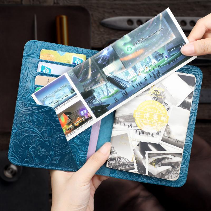 Porta pasaporte de cuero genui - Leather Passport Cover reseña y precio
