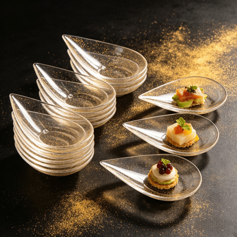 50 Cucharas Desechables en For - Gold Cutlery Flatware reseña y precio