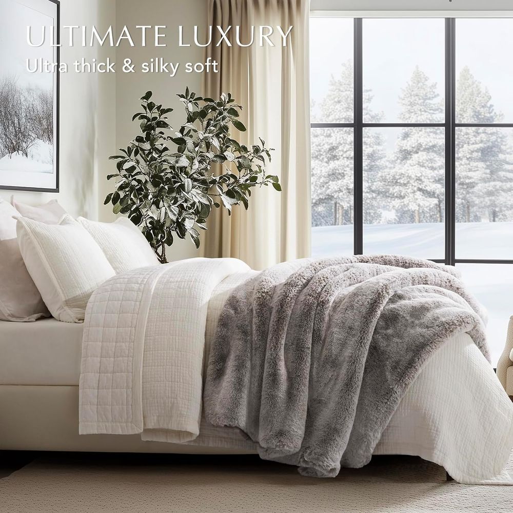 Manta de lujo de piel sintétic - Cashmere Throw Blanket reseña y precio
