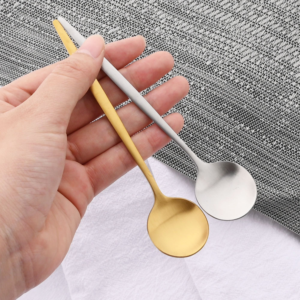 Juego de cucharas mate pequeña - Gold Cutlery Flatware reseña y precio