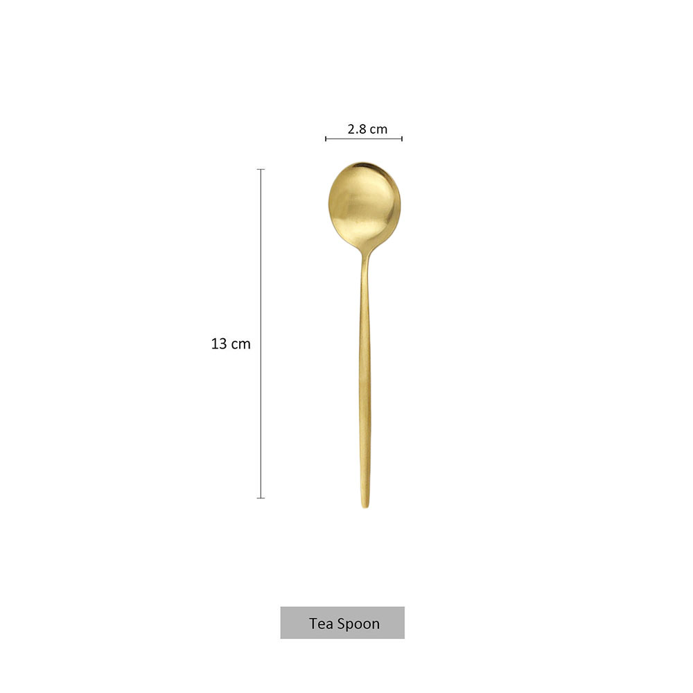 Juego de cucharas mate pequeña - Gold Cutlery Flatware reseña y precio